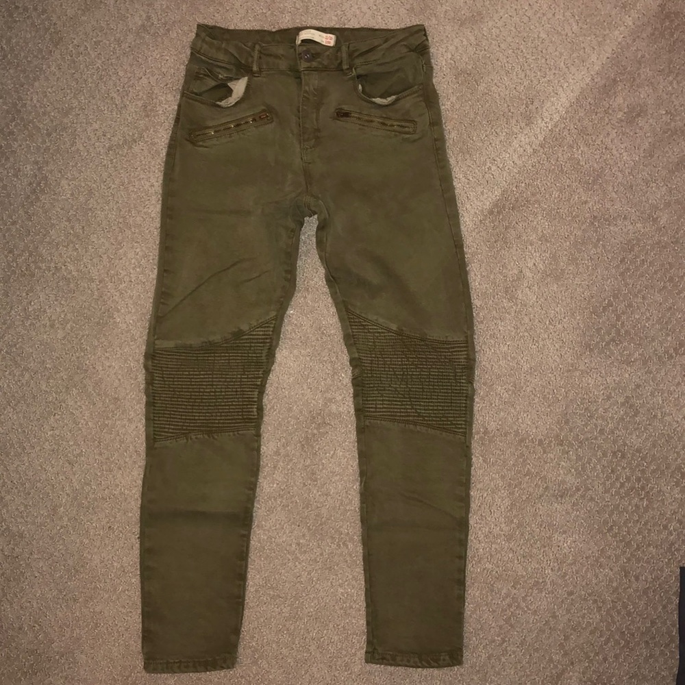 Zara army green pants